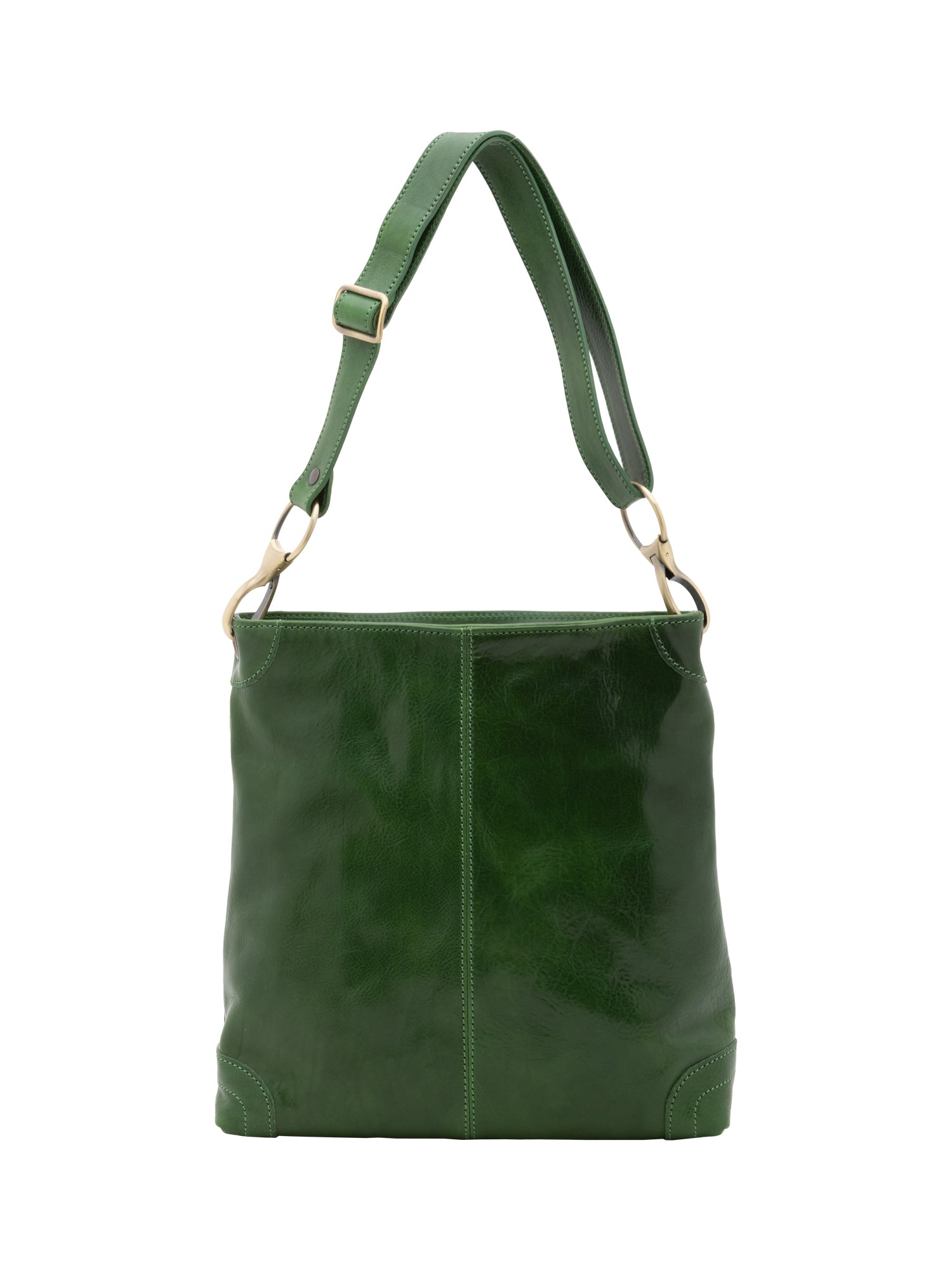 Borsa a spalla da donna 100% pelle 5553-Verde I Fratelli