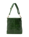 Borsa a spalla da donna 100% pelle 5553-Verde I Fratelli