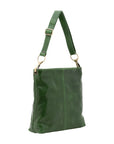 Borsa a spalla da donna 100% pelle 5553-Verde I Fratelli