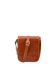 Borsa a tracolla da uomo in vera pelle Made in Italy 5554-Cognac I Fratelli
