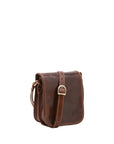Borsa a tracolla da uomo in vera pelle Made in Italy 5554-Marrone I Fratelli