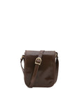 Borsa a tracolla da uomo in vera pelle Made in Italy 5554-Tmoro I Fratelli