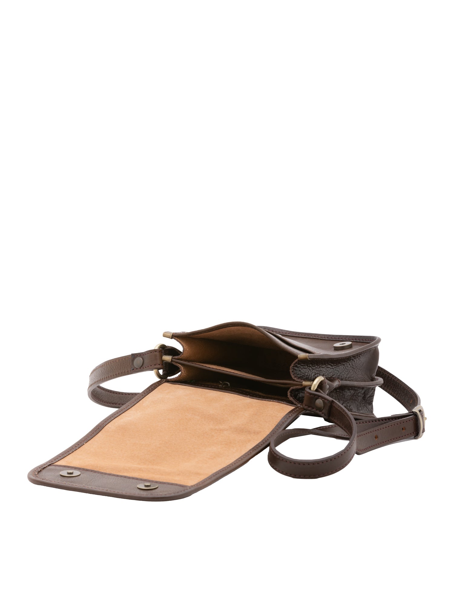 Borsa a tracolla da uomo in vera pelle Made in Italy 5554-Tmoro I Fratelli