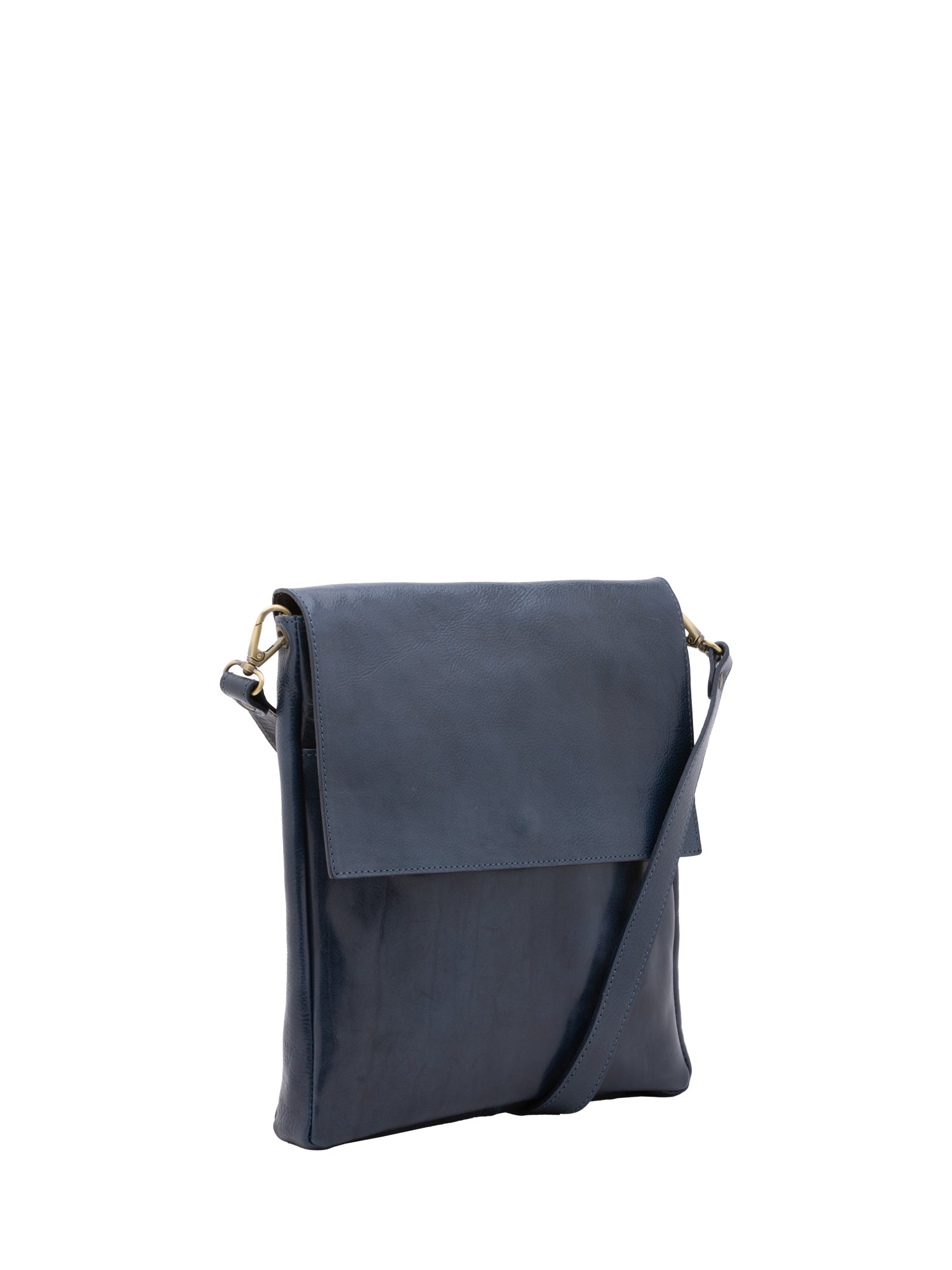 Borsa a tracolla uomo in vera pelle Made in Italy 5555-Blu I Fratelli