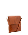 Borsa a tracolla uomo in vera pelle Made in Italy 5555-Cognac I Fratelli
