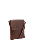 Borsa a tracolla uomo in vera pelle Made in Italy 5555-Marrone I Fratelli