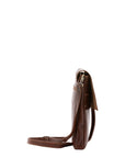 Borsa a tracolla uomo in vera pelle Made in Italy 5555-Marrone I Fratelli