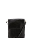 Borsa a tracolla uomo in vera pelle Made in Italy 5555-Nero I Fratelli