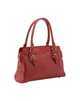 Borsa a mano da donna 100% pelle 5557-Rosso I Fratelli