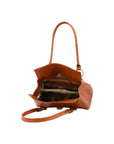 Borsa a mano da donna 100% pelle 5559-Cognac I Fratelli