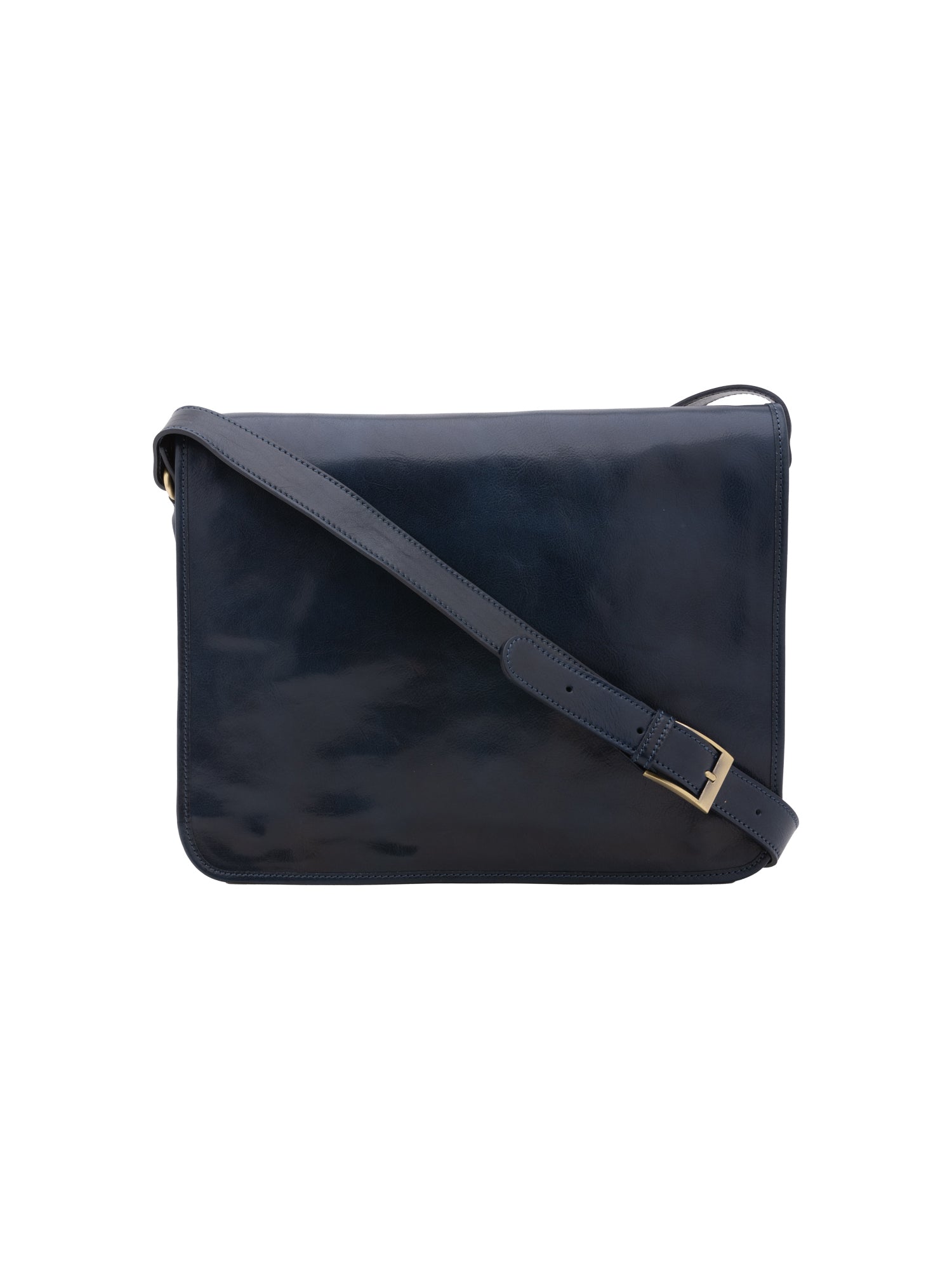 Borsa a tracolla uomo in vera pelle Made in Italy 5561-Blu I Fratelli