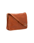Borsa a tracolla uomo in vera pelle Made in Italy 5561-Cognac I Fratelli