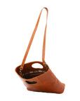 Borsa a tracolla da donna Vera pelle 5563-Cognac I Fratelli