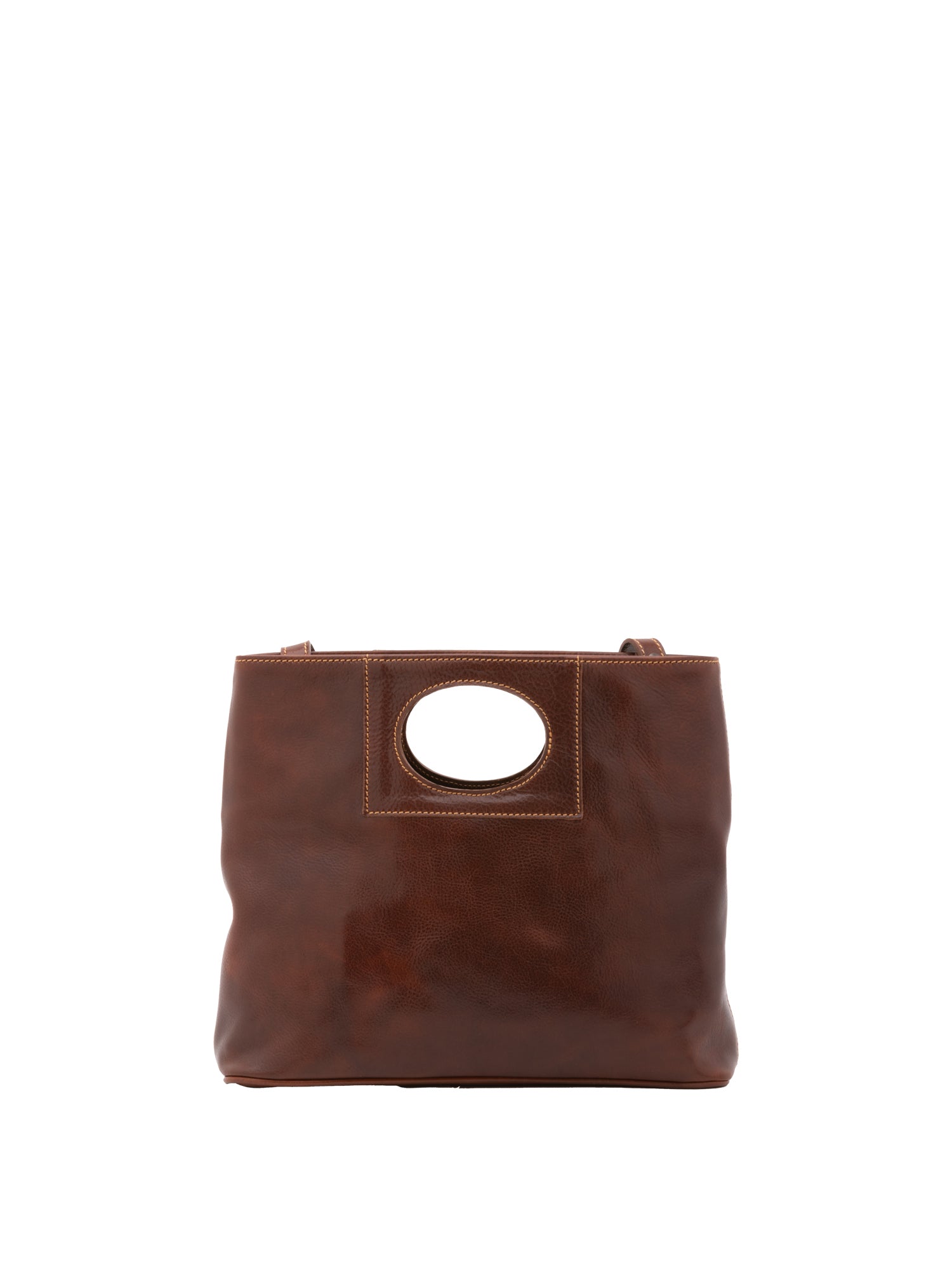 Borsa a tracolla da donna Vera pelle 5563-Marrone I Fratelli