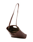 Borsa a tracolla da donna Vera pelle 5563-Marrone I Fratelli