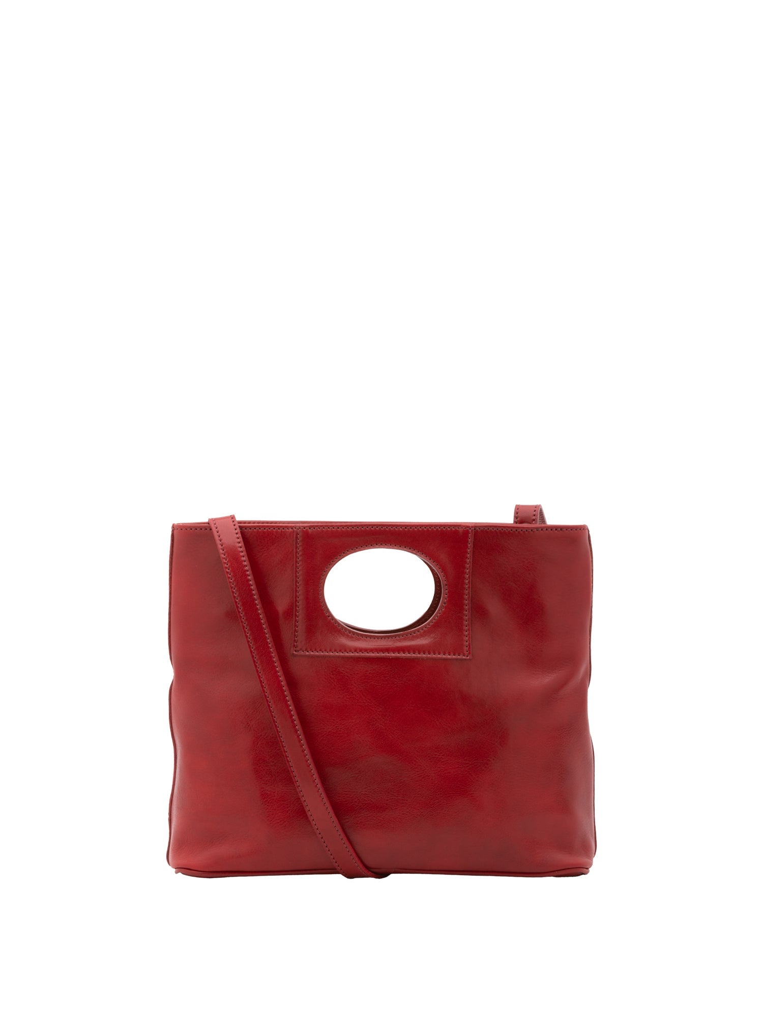 Borsa a tracolla da donna Vera pelle 5563-Rosso I Fratelli
