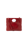 Borsa a tracolla da donna Vera pelle 5563-Rosso I Fratelli