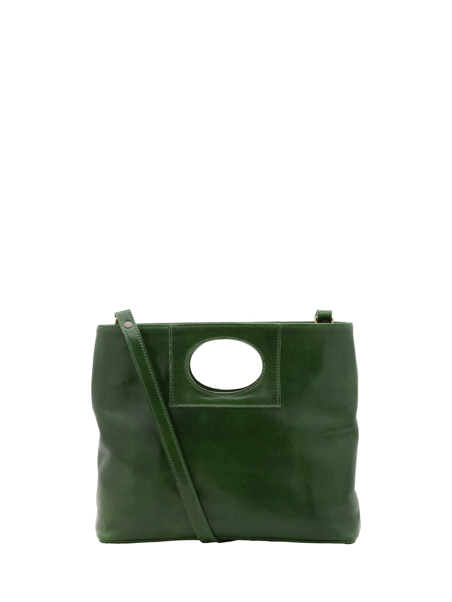 Borsa a tracolla da donna Vera pelle 5563-Verde I Fratelli