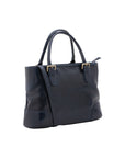 Borsa a tracolla da donna 100% pelle 5566-Blu I Fratelli