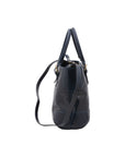 Borsa a tracolla da donna 100% pelle 5566-Blu I Fratelli