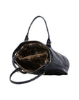 Borsa a tracolla da donna 100% pelle 5566-Blu I Fratelli