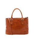 Borsa a tracolla da donna 100% pelle 5566-Cognac I Fratelli