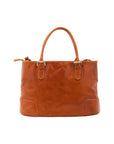 Borsa a tracolla da donna 100% pelle 5566-Cognac I Fratelli