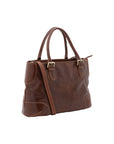 Borsa a tracolla da donna 100% pelle 5566-Marrone I Fratelli