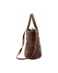 Borsa a tracolla da donna 100% pelle 5566-Marrone I Fratelli