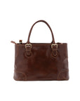 Borsa a tracolla da donna 100% pelle 5566-Marrone I Fratelli