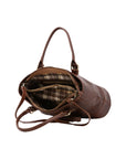Borsa a tracolla da donna 100% pelle 5566-Marrone I Fratelli