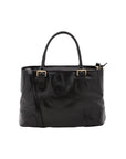 Borsa a tracolla da donna 100% pelle 5566-Nero I Fratelli