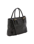 Borsa a tracolla da donna 100% pelle 5566-Nero I Fratelli