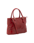 Borsa a tracolla da donna 100% pelle 5566-Rosso I Fratelli