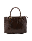 Borsa a tracolla da donna 100% pelle 5566-Tmoro I Fratelli