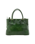 Borsa a tracolla da donna 100% pelle 5566-Verde I Fratelli