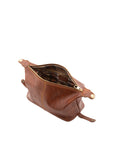 Pochette unisex in vera pelle Made in Italy 4404-MARRONE Alessia Firenze