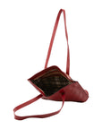 Borsa a spalla da donna 100% pelle 5571-Rosso I Fratelli