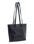 Borsa a spalla da donna 100% pelle 5572-Blu I Fratelli