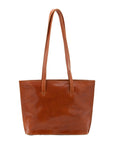 Borsa a spalla da donna 100% pelle 5572-Cognac I Fratelli