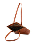 Borsa a spalla da donna 100% pelle 5572-Cognac I Fratelli