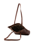 Borsa a spalla da donna 100% pelle 5572-Marrone I Fratelli