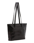 Borsa a spalla da donna 100% pelle 5572-Nero I Fratelli