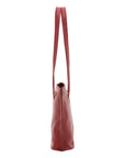 Borsa a spalla da donna 100% pelle 5572-Rosso I Fratelli