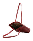 Borsa a spalla da donna 100% pelle 5572-Rosso I Fratelli