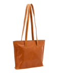 Borsa a spalla da donna 100% pelle 5572-Senape I Fratelli