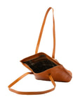 Borsa a spalla da donna 100% pelle 5572-Senape I Fratelli