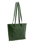 Borsa a spalla da donna 100% pelle 5572-Verde I Fratelli