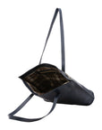 Borsa a spalla da donna 100% pelle 5573-Blu I Fratelli