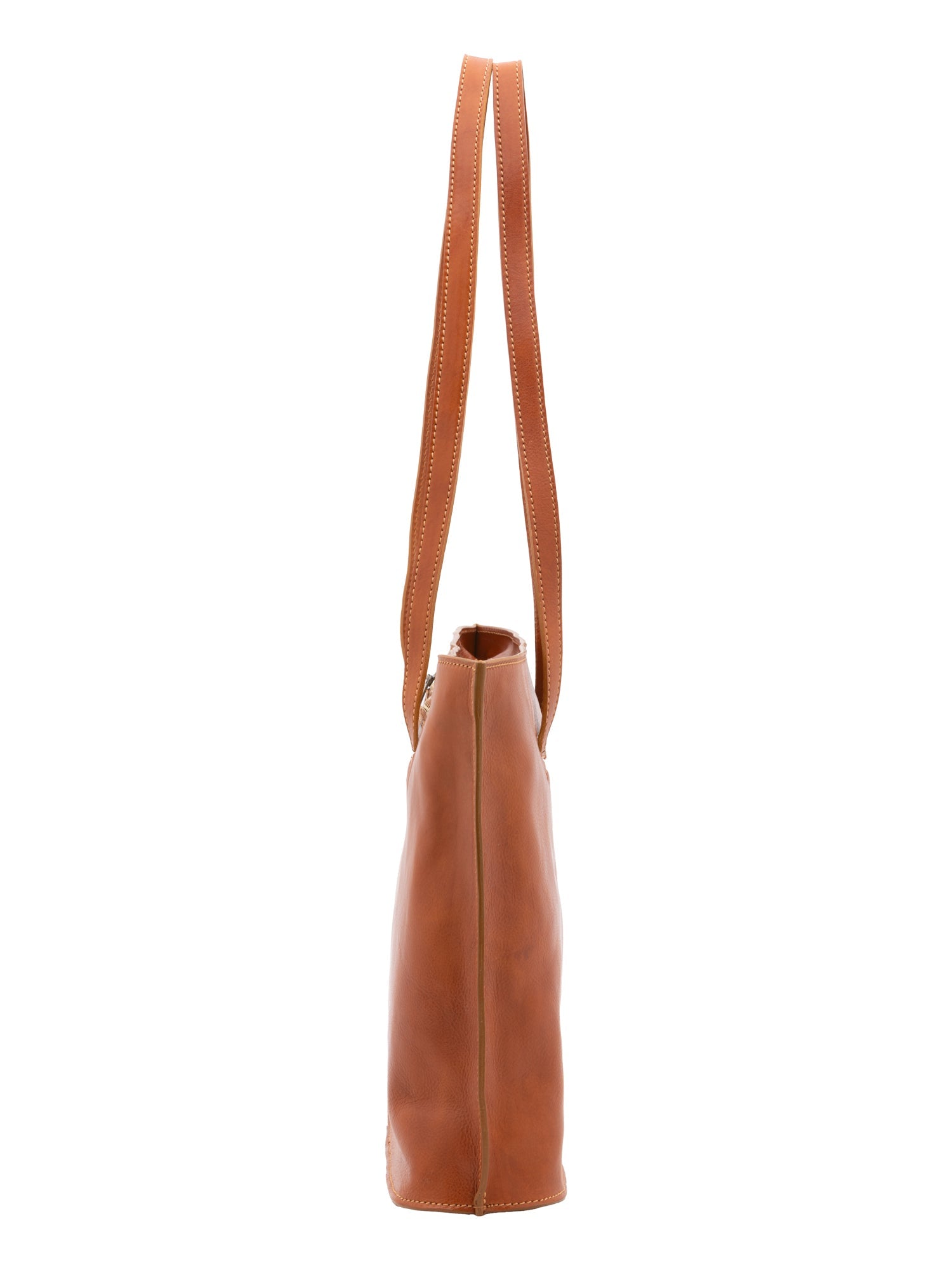 Borsa a spalla da donna 100% pelle 5573-Cognac I Fratelli